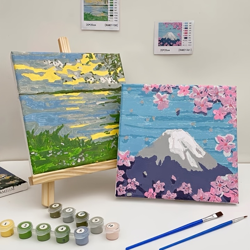  Ciieeo 1 Set Coloring Landscape Oil Painting whelping kit Kids  Decor Home Decor Home Accents Decor Painting Canvas for Adults Decor for  Home kit Picture Child Household Pigment : Arts