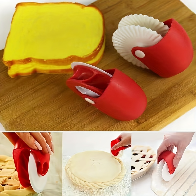 Plastic Pizza Pastry Lattice Cutter Pastry Pie Cutter Wheel Roller