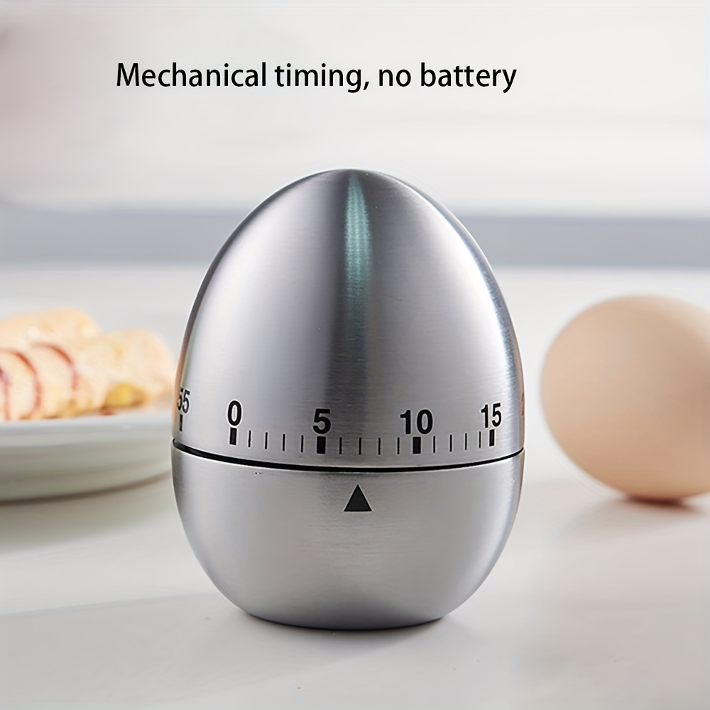 Stainless Steel Timer Kitchen With Magnet Mechanical Egg Timer Home  Commercial Baking Countdown Reminder - Temu