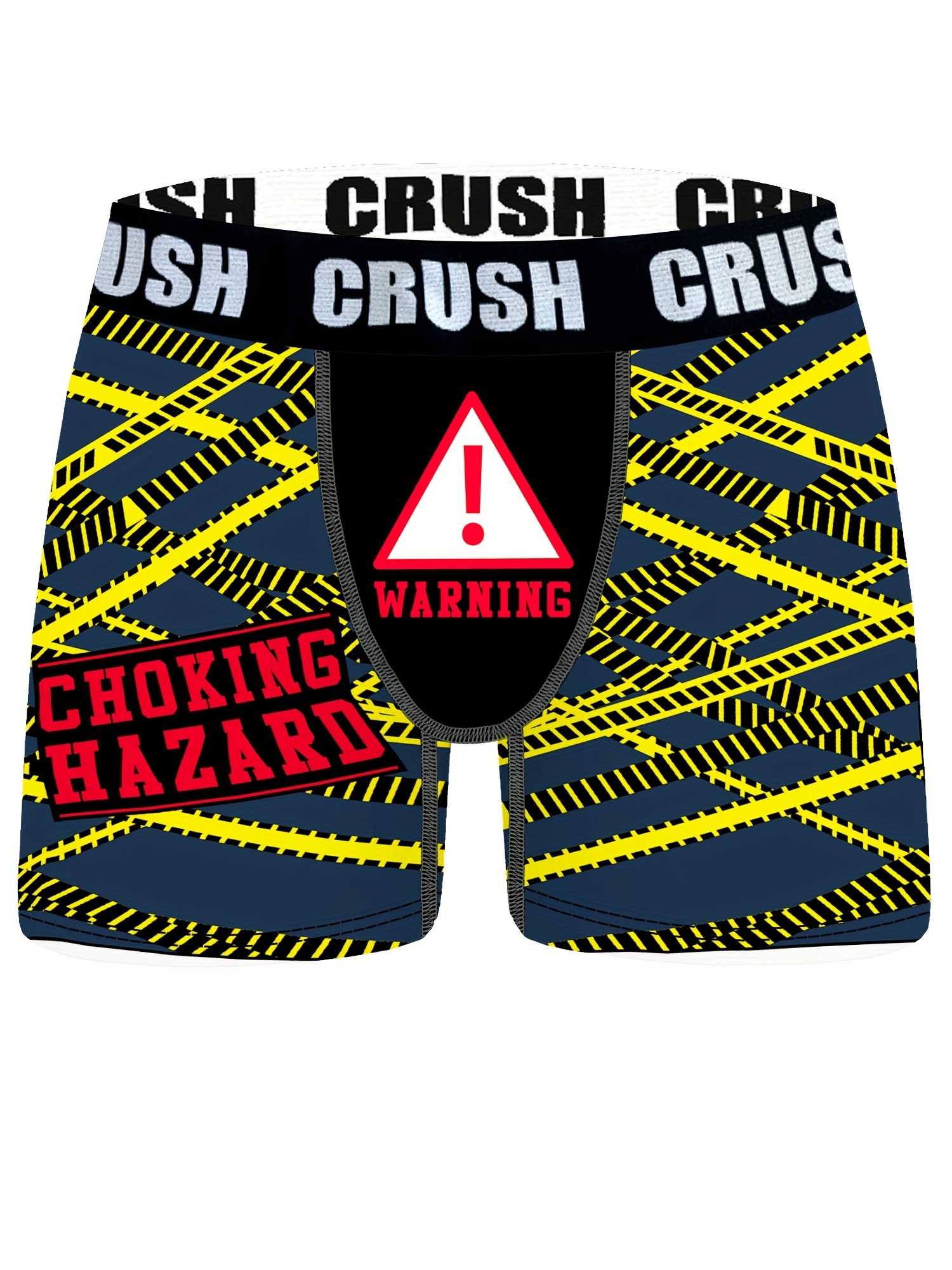 Men's Choking Hazard Warning Print Fashion Novelty Boxer - Temu Canada
