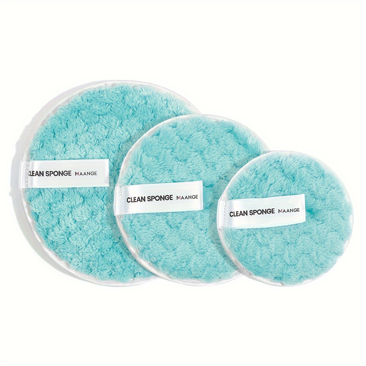 4 Éponges Démaquillantes Lavables Réutilisables - Microfibre Double Face - Pour Nettoyage Visage Et Démaquillage