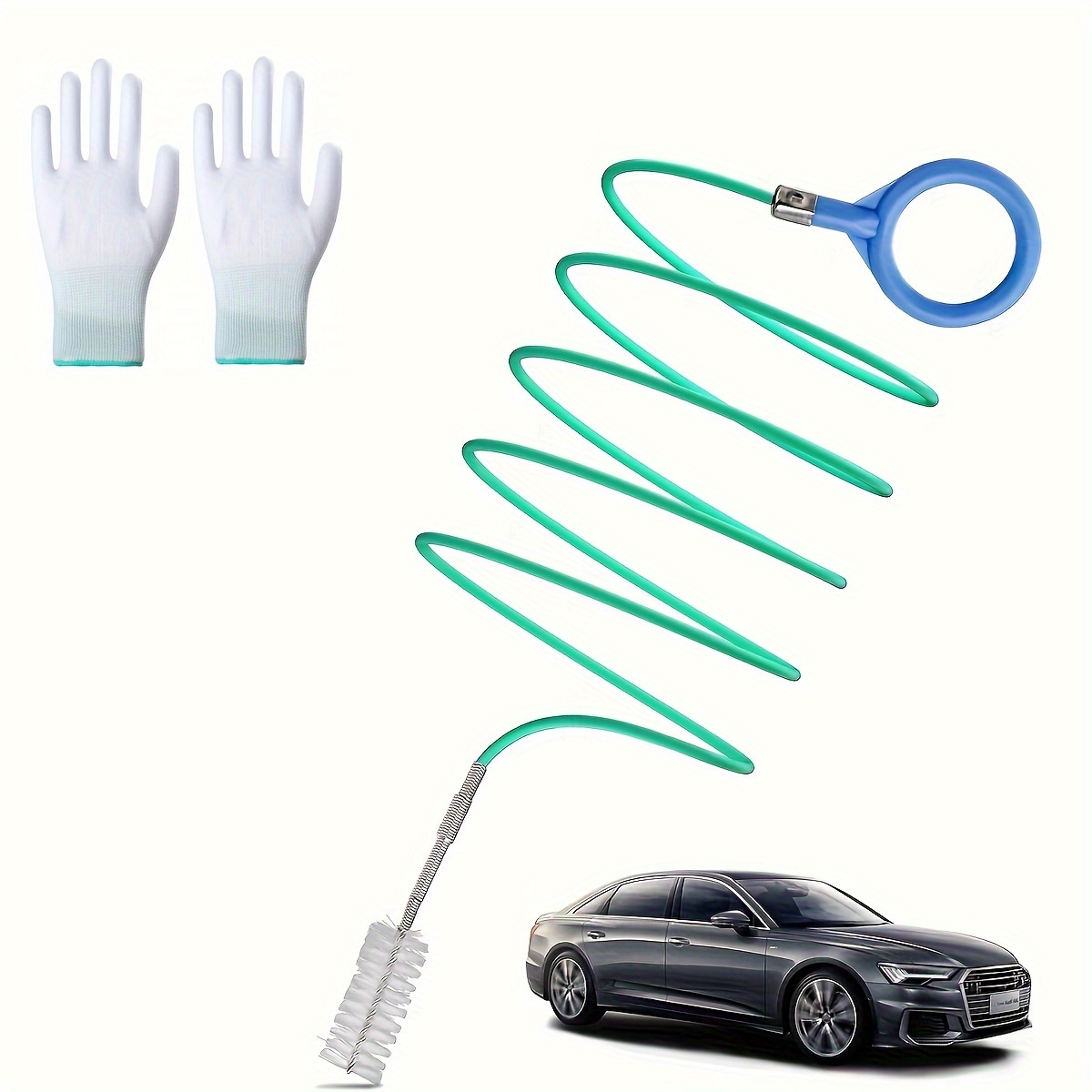118.1inch Auto Sunroof Drain Cleaning Tool Flexible Drain Brush Long Pipe  Cleaners For Car, Tube Cleaning Brush Slim Drain Dredging Tool
