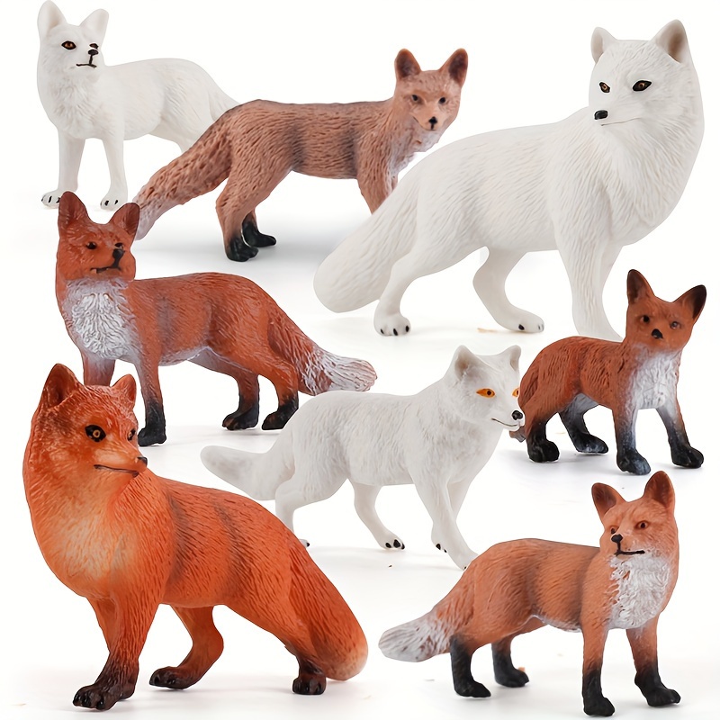 Artificial Fox Mini Fox Toy Wild Animal Model Fennec Fox - Temu
