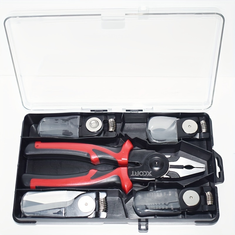 5 In 1 Versatile Tool Kit with Linesman Plier Wire Stripper Crimping Tools  Sheet Metal Shear and Diagonal Plier