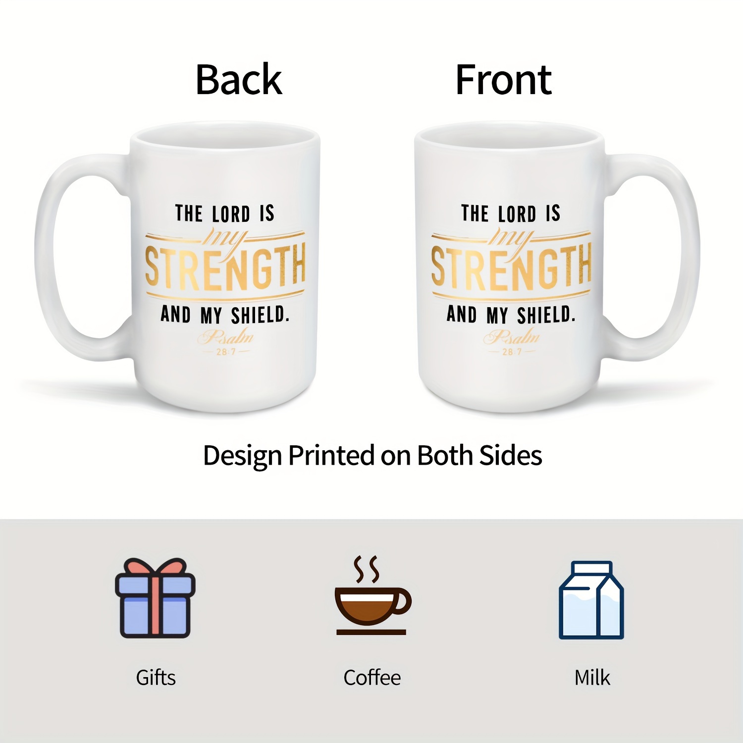 May Your Coffee Be Strong and Your Monday Be Short Funny Office Mug, Ceramic Novelty Coffee Mug, Tea Cup, Gift Present for Birthday, Christmas