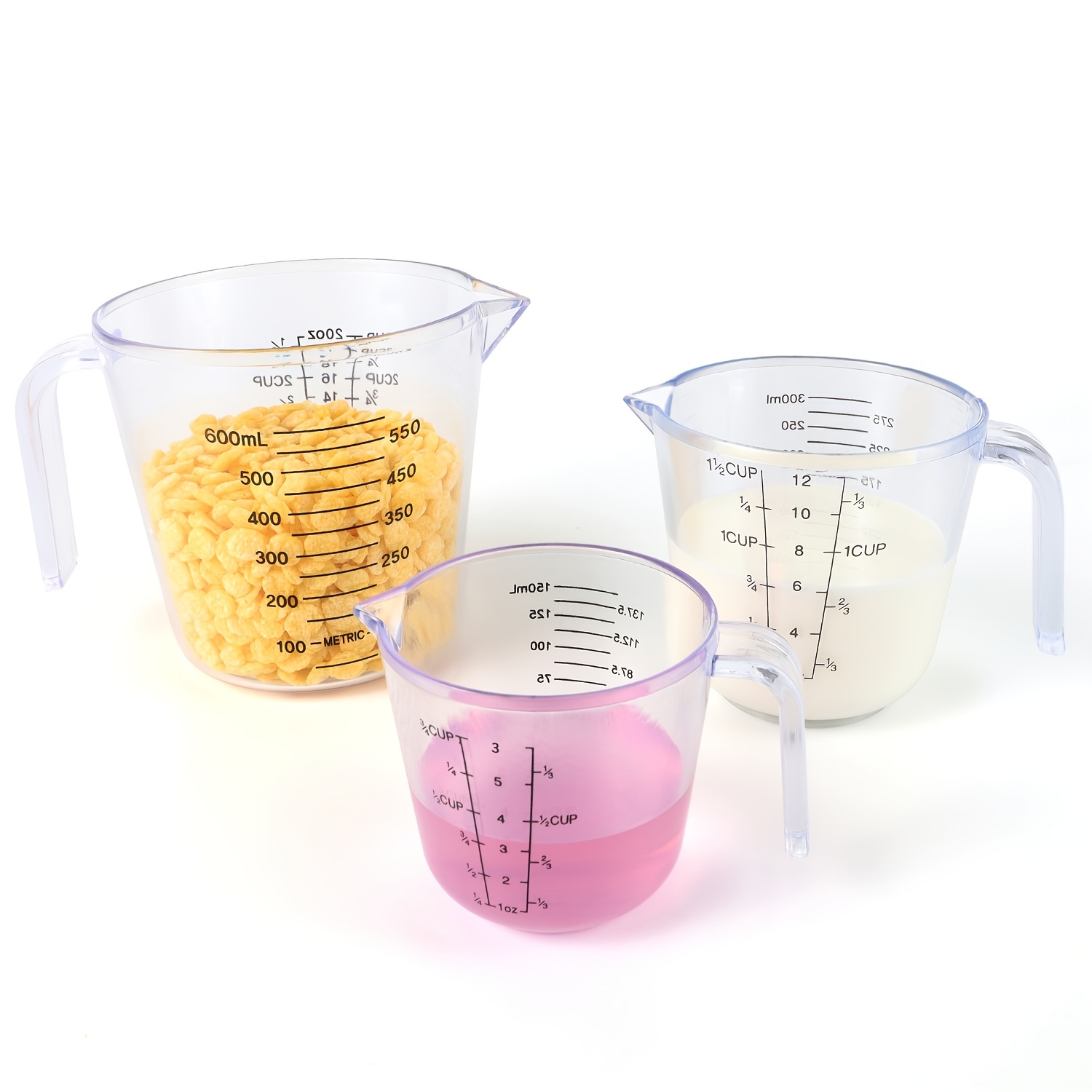 Measuring Cup, Plastic Liquid Measuring Cups, Kitchen Liquid Measuring Cups,  Multifunction Rice Measuring Cup For Baking Cooking, Essential Kitchen  Tools, Kitchen Stuff, Cheap Stuff - Temu