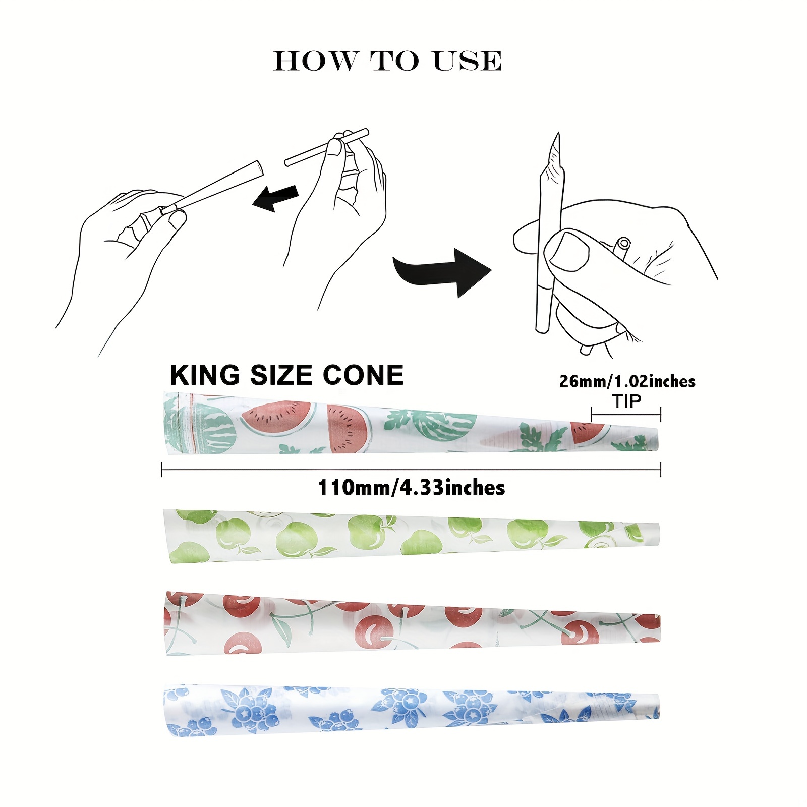 King Size Pre rolled Cones With Tips Black Rolling Papers - Temu