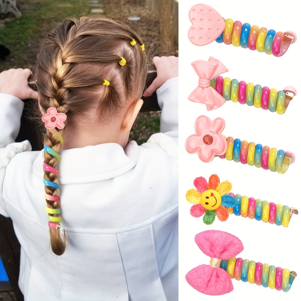 Telephone Wire Shaped Hair Rope New Fashion Cute Rainbow - Temu