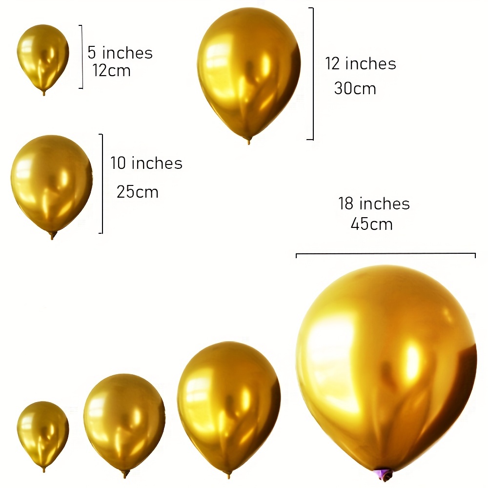 PartyWoo Globos dorados, 50 piezas Globos Metálicos de 12 pulgadas