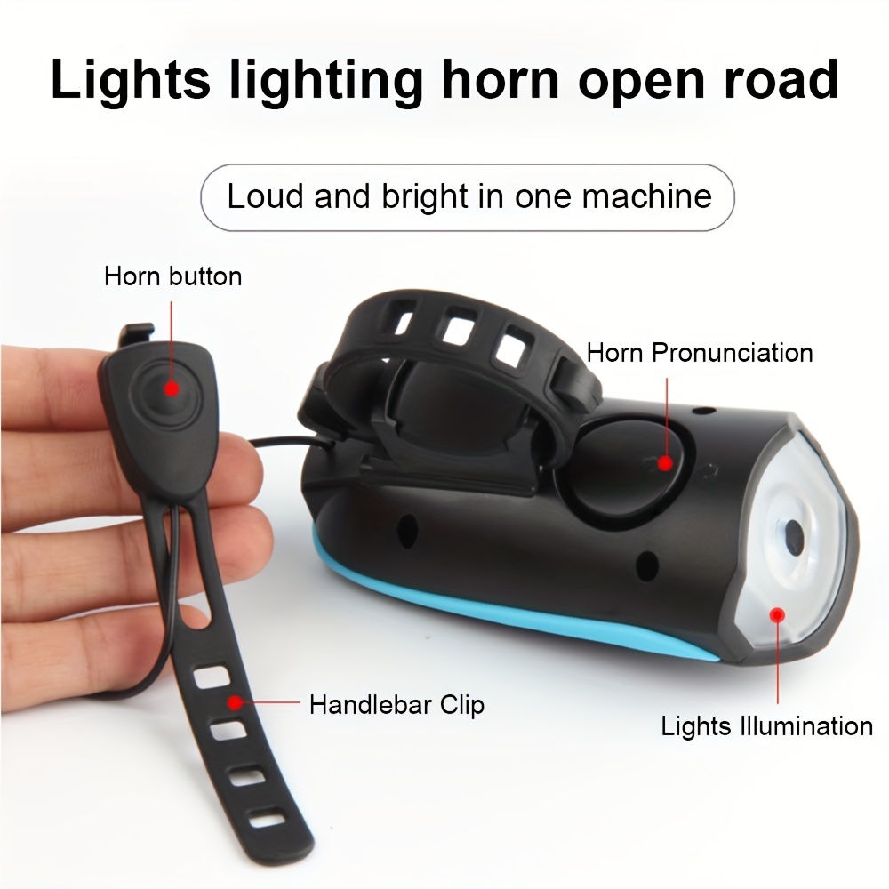 Bicycle headlight best sale with horn