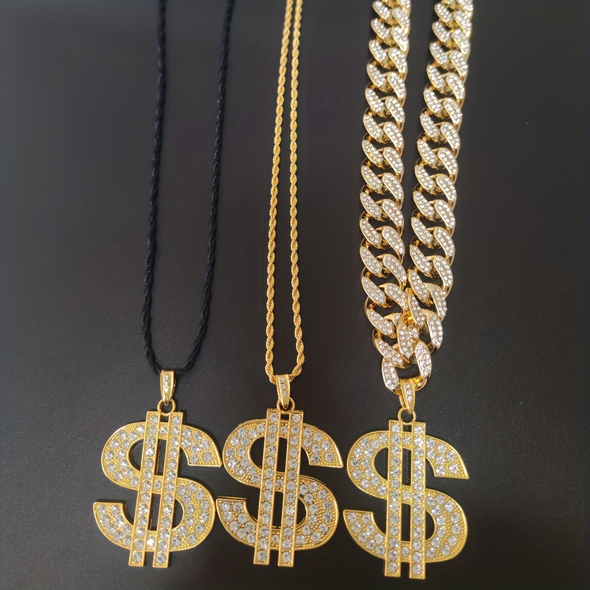 Simulation Golden Dollar Symbol Pendant Necklace