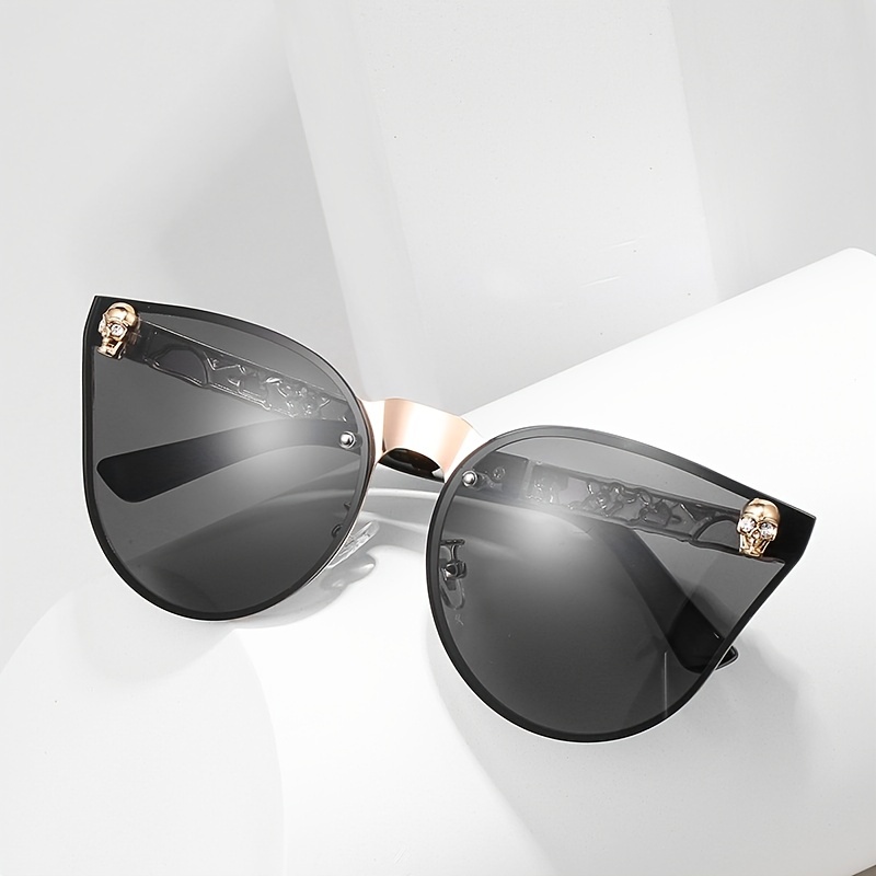 Gothic Frog Mirror Skull Sunglasses for Men