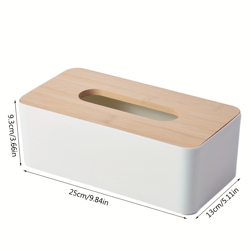 Caja para pañuelos DKD Home Decor Bambú (12.4 x 12.4 x 11 cm)