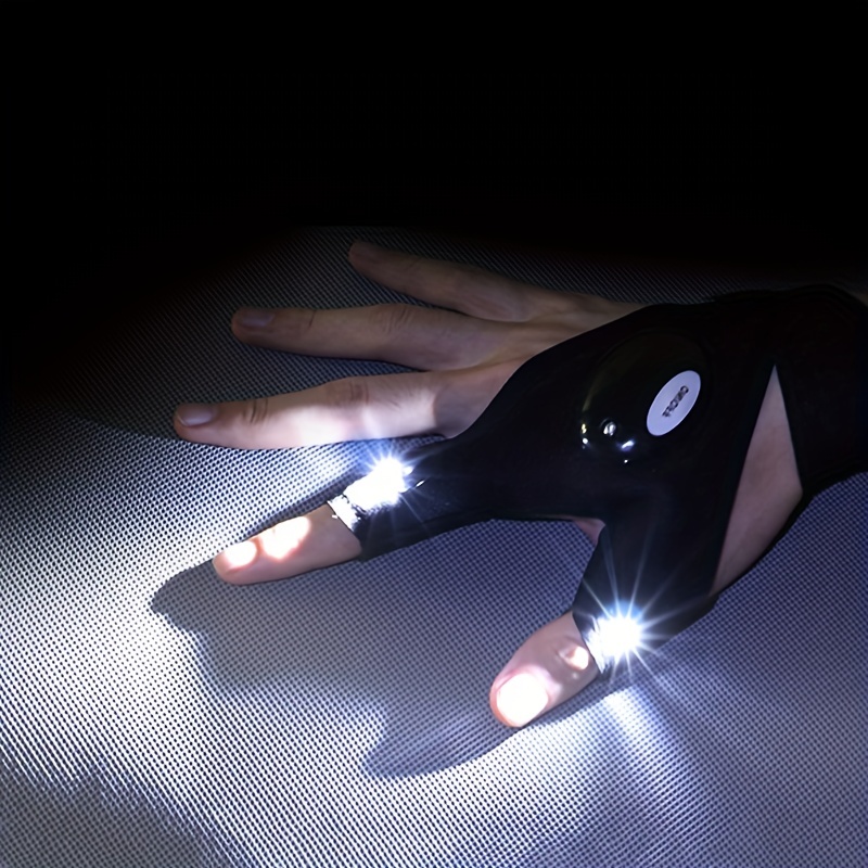 Waterproof Led Fingerless Flashlight Gloves Practical And Durable