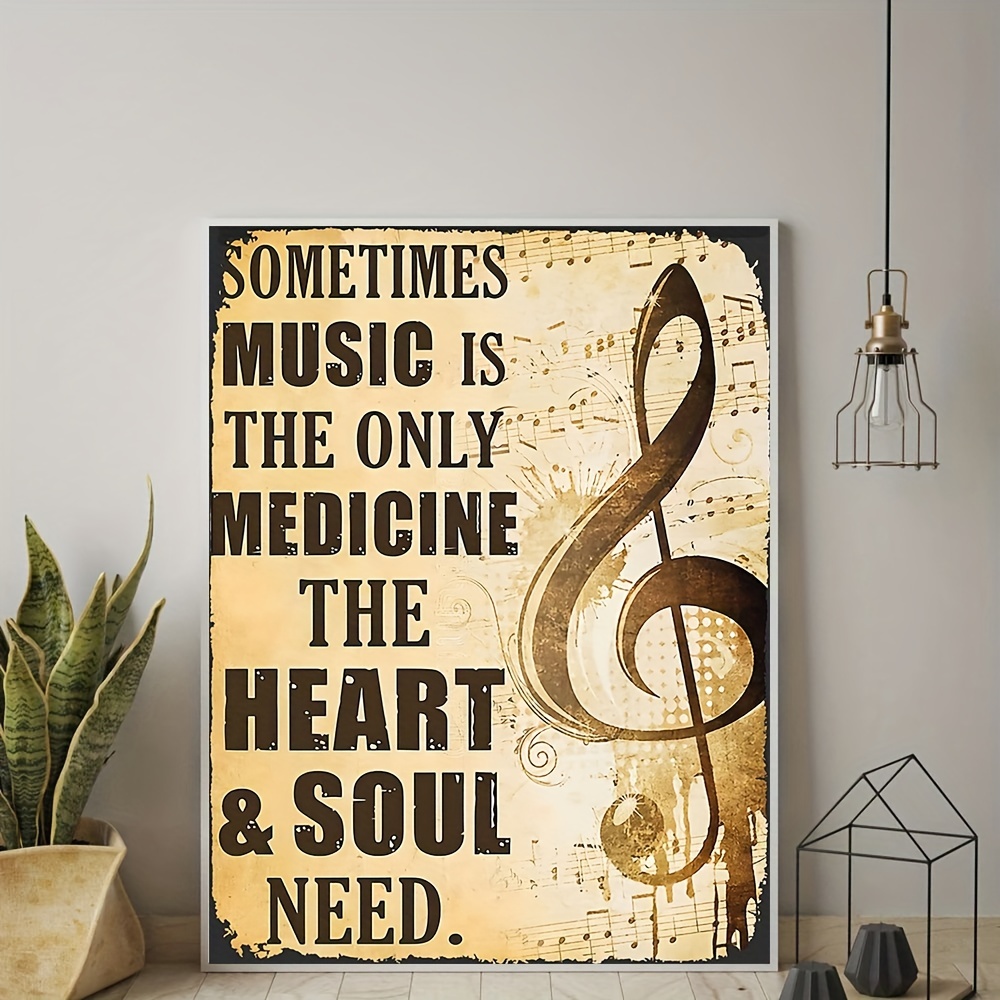 Musical Note Painting On Canvas Wall Art