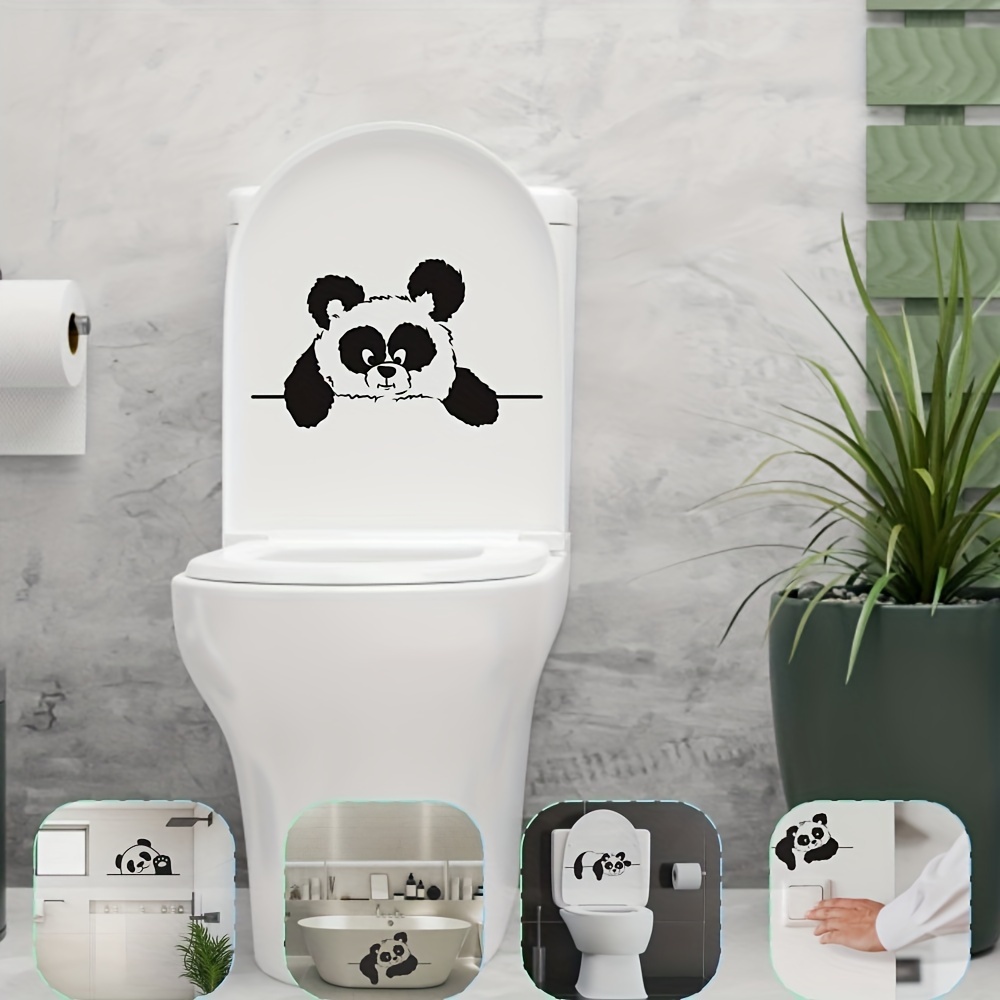 1pc Cartoon Panda Pattern Wall Sticker Vinyl, Self Adhesive Removable Wall  Decal, Cute Wall Stickers Decal Wallpaper For Kids Home Living Room Bedroom