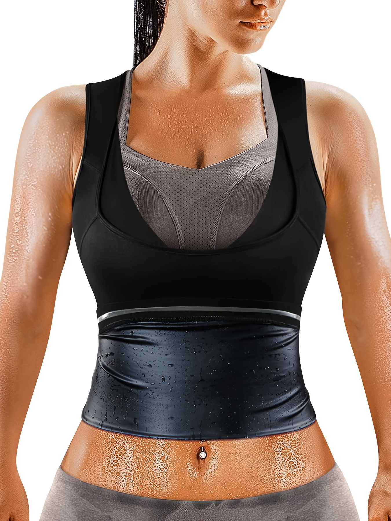 Sauna Vest Sweat Waist Trainer For Women Lower Belly Fat With Sauna Suit  Effect Neoprene Workout Tank Top