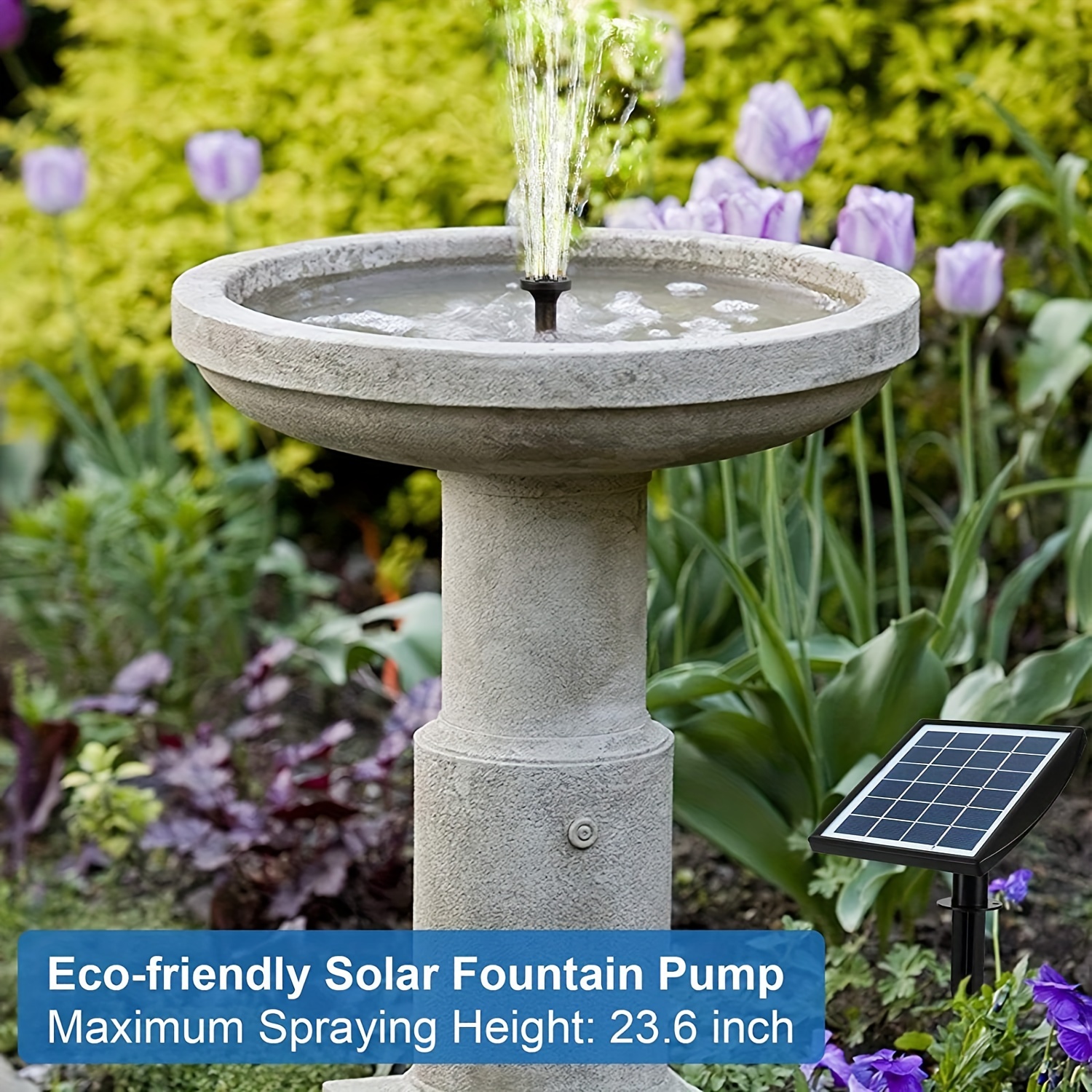 Pompe de fontaine solaire sans brosse Ymiko, facile à installer