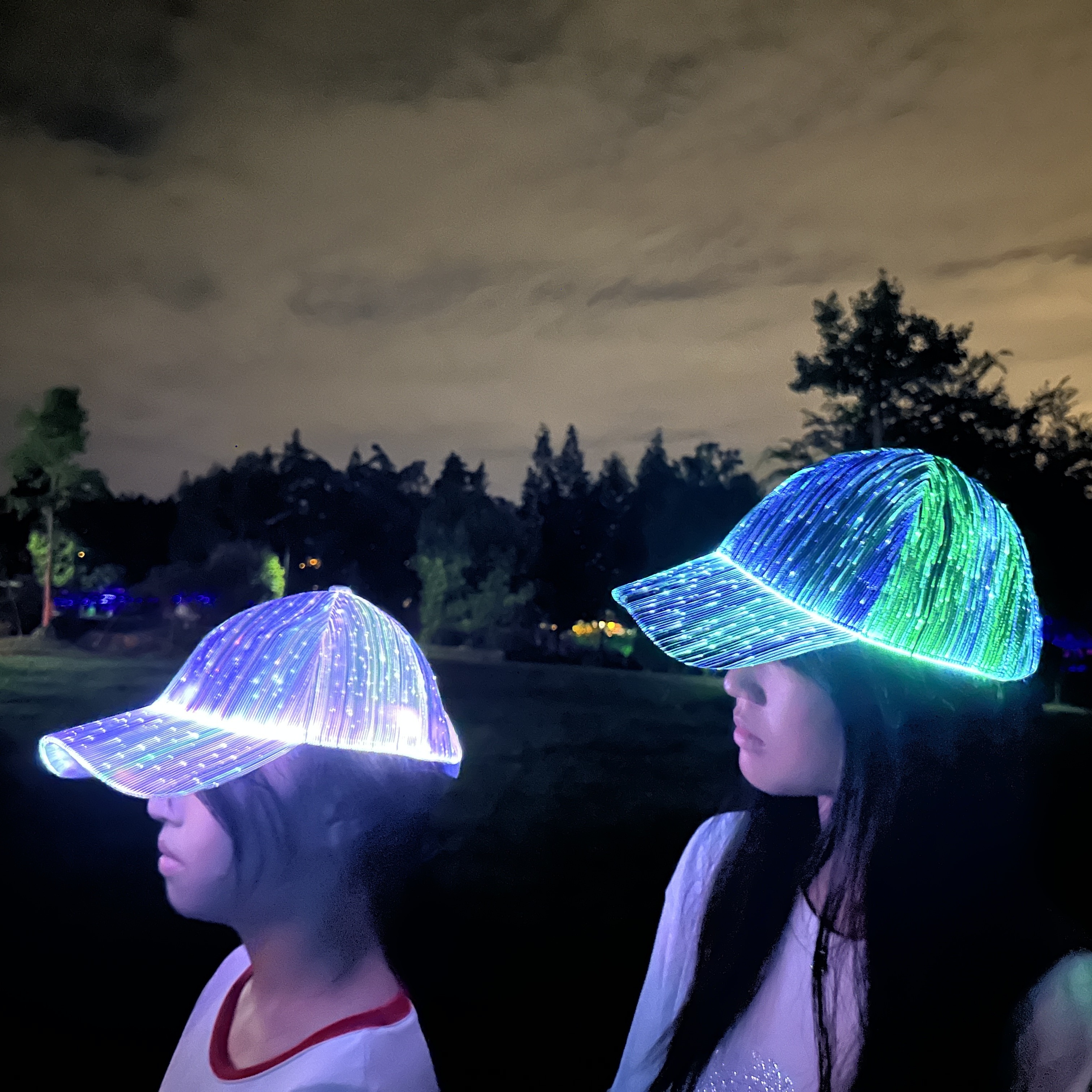 1pc LED Glowing Cap Luminous Baseball Hat 7 Colors Glow Hat, For Men Women  USB Charging Light Up Caps, For Party Club Different Change Modes Cool Glow