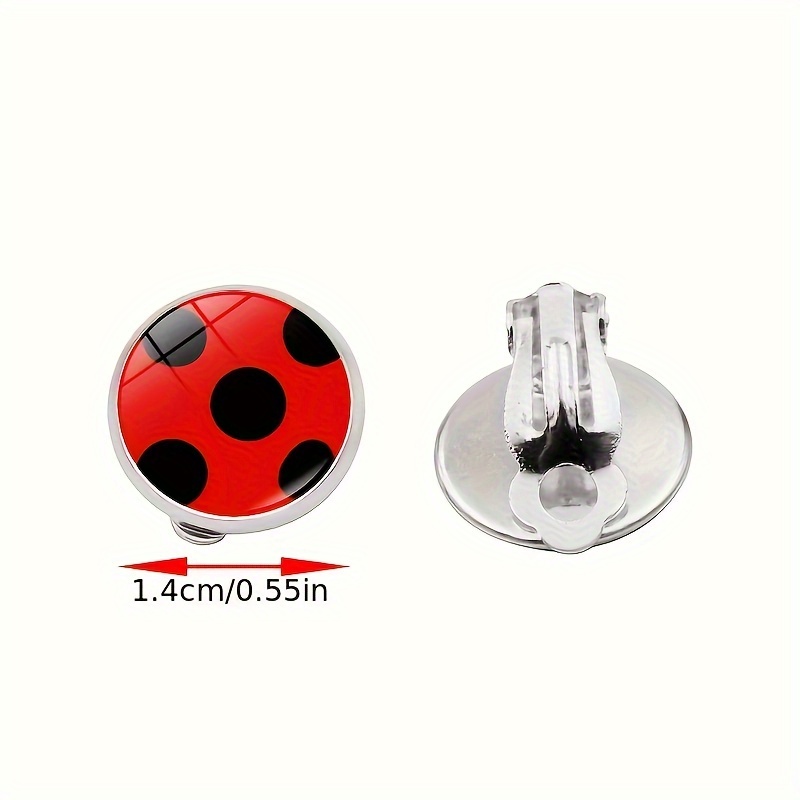 Ladybug clip 2025 on earrings