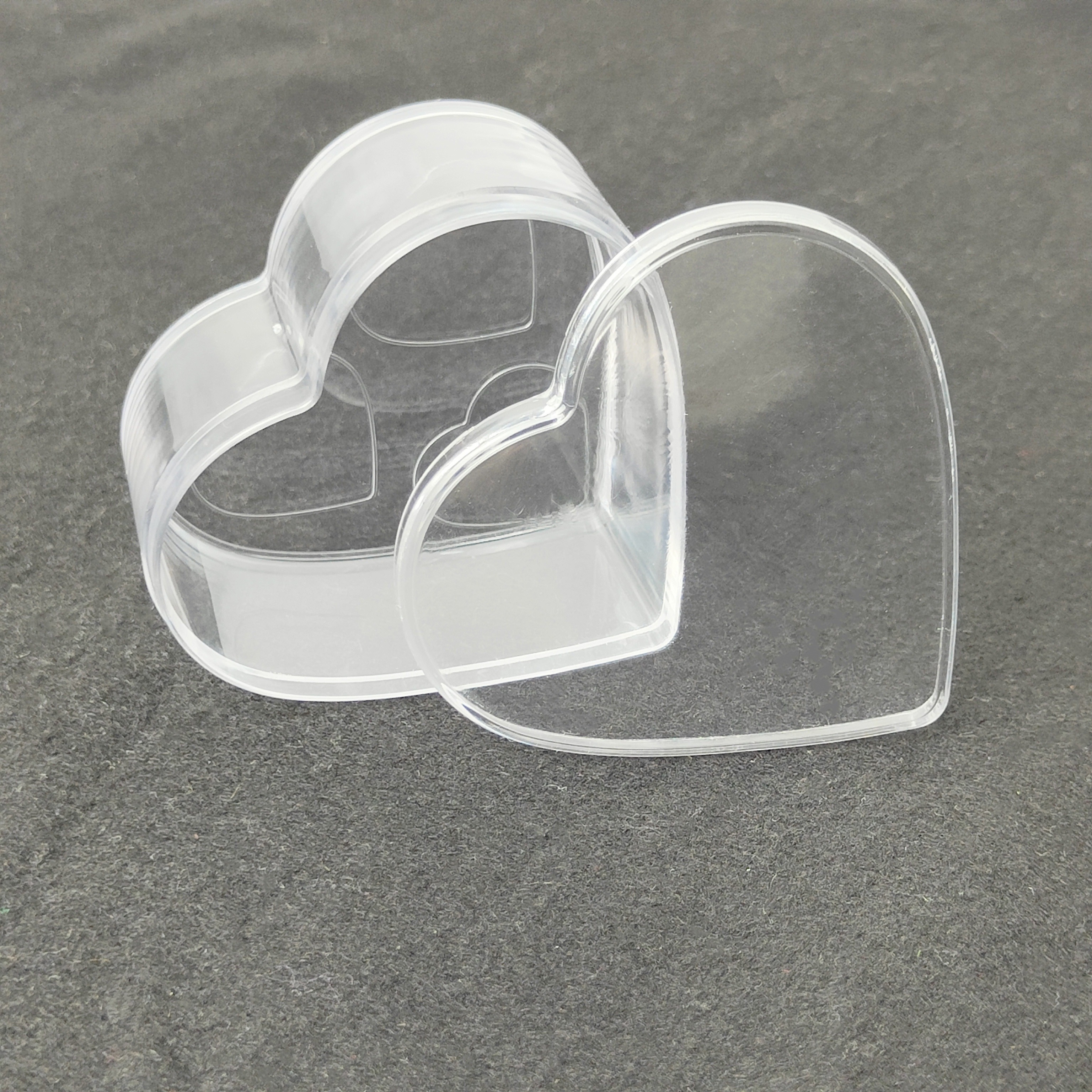 Heart shaped Storage Box Transparent Plastic Storage - Temu