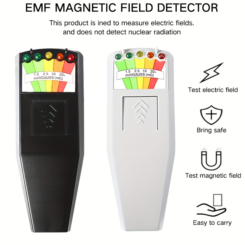 5 led Emf Meter Detector Portátil Campo Magnético Cazador - Temu Chile
