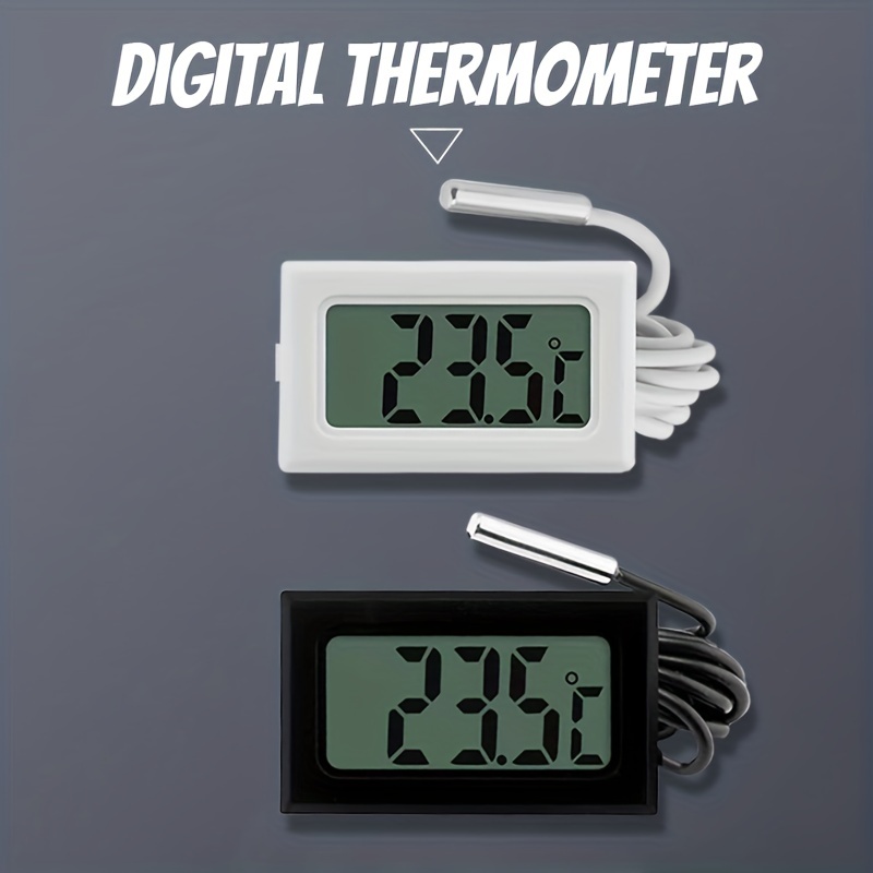 Mini Waterproof Digital Refrigerator Thermometer Max/min Record Function  With Large Lcd Display Freezer Room - Temu