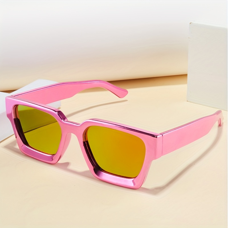 2023 New Thick Frame Sunglasses, Fashion Square Frame Sunglasses  Personality Large Frame, Men's Sunglasses Gift Mirror Box Mirror Cloth -  Temu Hungary