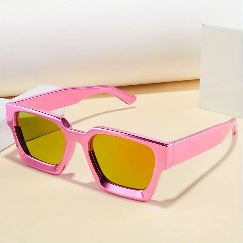  Lentes de sol rosados para mujer, lentes de sol con  personalidad de marco grande, lentes de sol de moda a la moda (gris, talla  única) : Ropa, Zapatos y Joyería