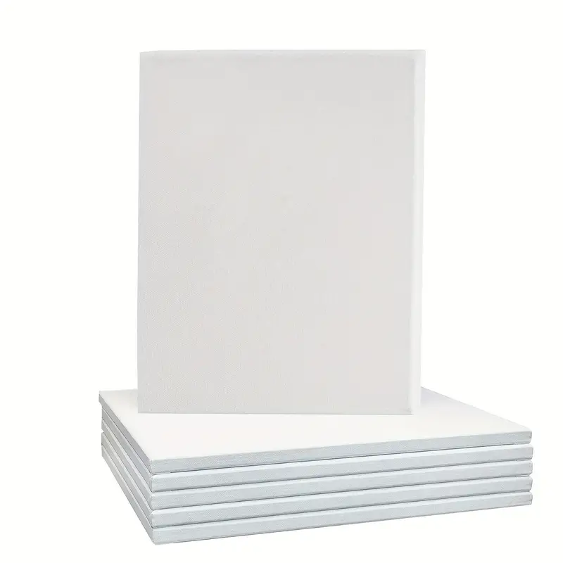 6pcs Paint Canvases For Painting,12 X 16 Inches/ 30 X 40 Cm, Blank White  Stretched Canvas Bulk, 8 Oz Gesso-Primed, Art Supplies For Adults And Teens