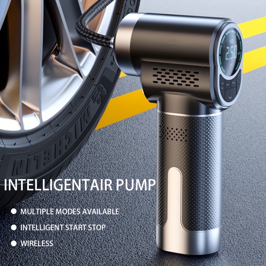 USB Portable compresseur d' air pour voiture - Pompe à vélo électrique avec  LED 