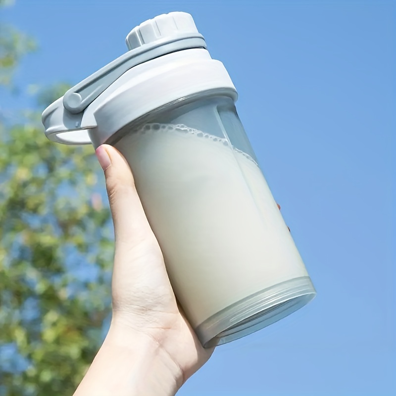 1pc 16.9oz/500ml Leak-Proof Protein Shaker Bottle With Shaker