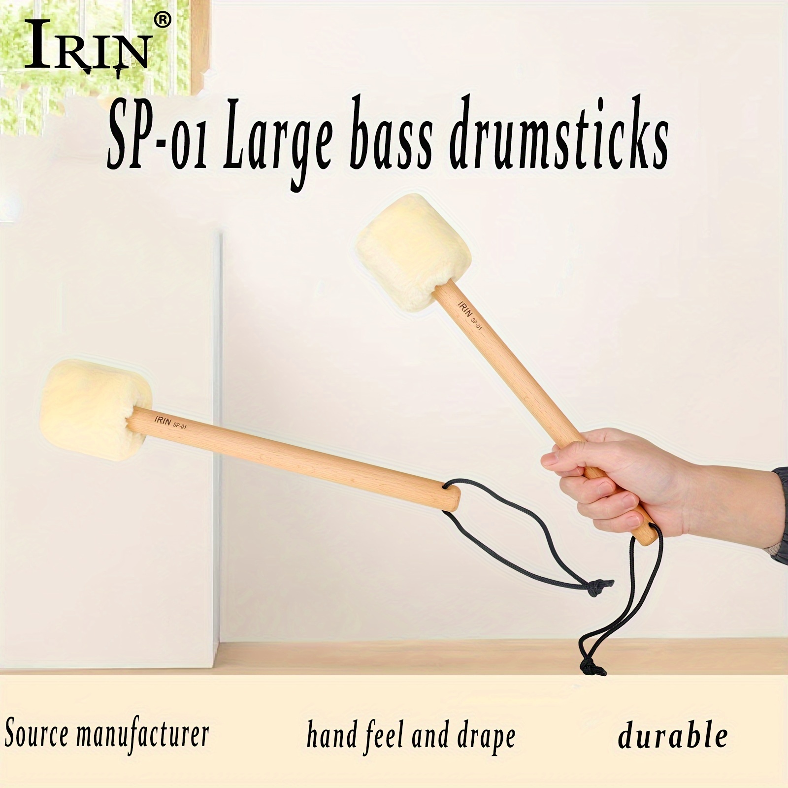 * Long Fluff Tuba Song Bowl Bass Drum Drumsticks Sound Thick SP-01