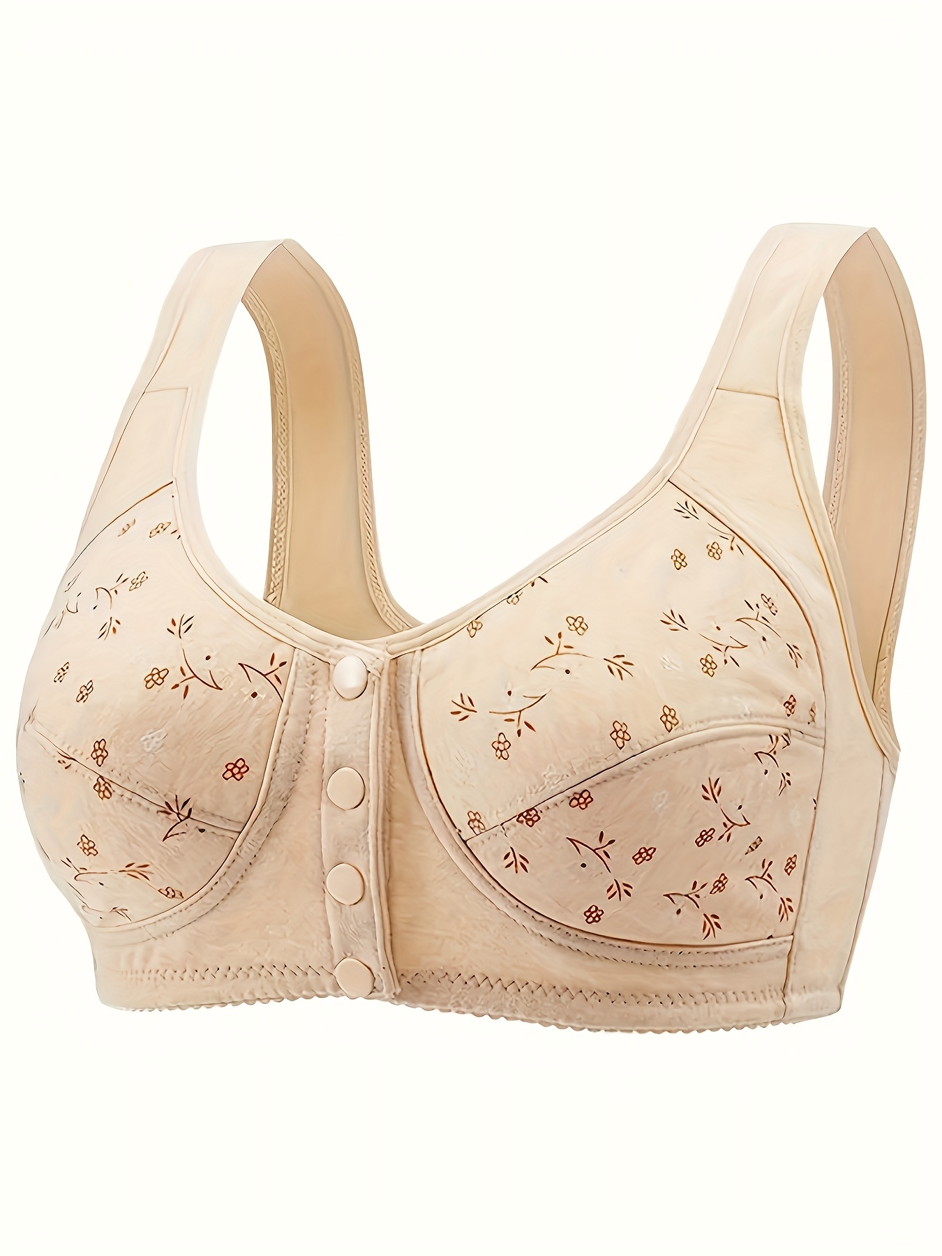 Daisy Bra for Women,Comfortable Convenient Front Snap Bra Casual