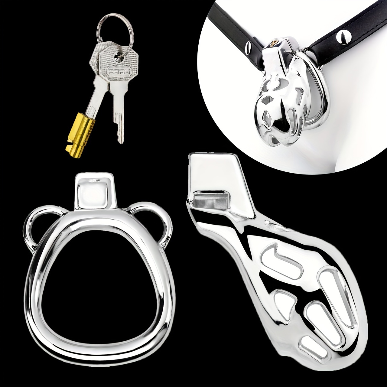 LEQC Chastity cage for Men Steel Chastity Devices Cock cage Male Chastity  Belts Penis cage &Door Sex Swing for Adult Couples Sex Swings Toy  Adjustable