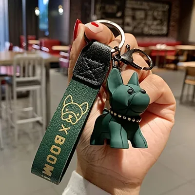 Louis Vuitton French Bulldog keychain/bag charm