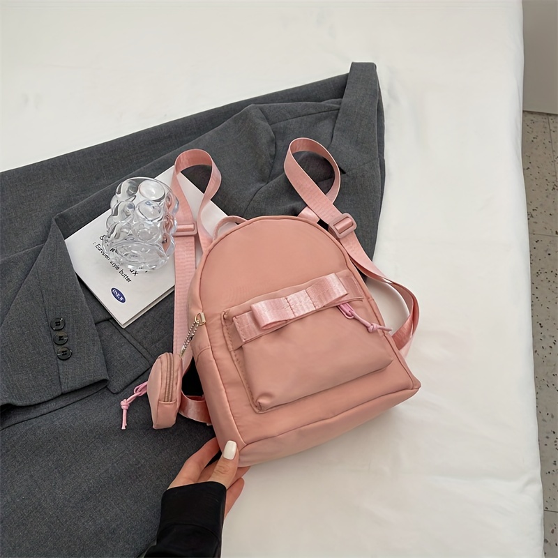 Pink Nylon Mini Backpack