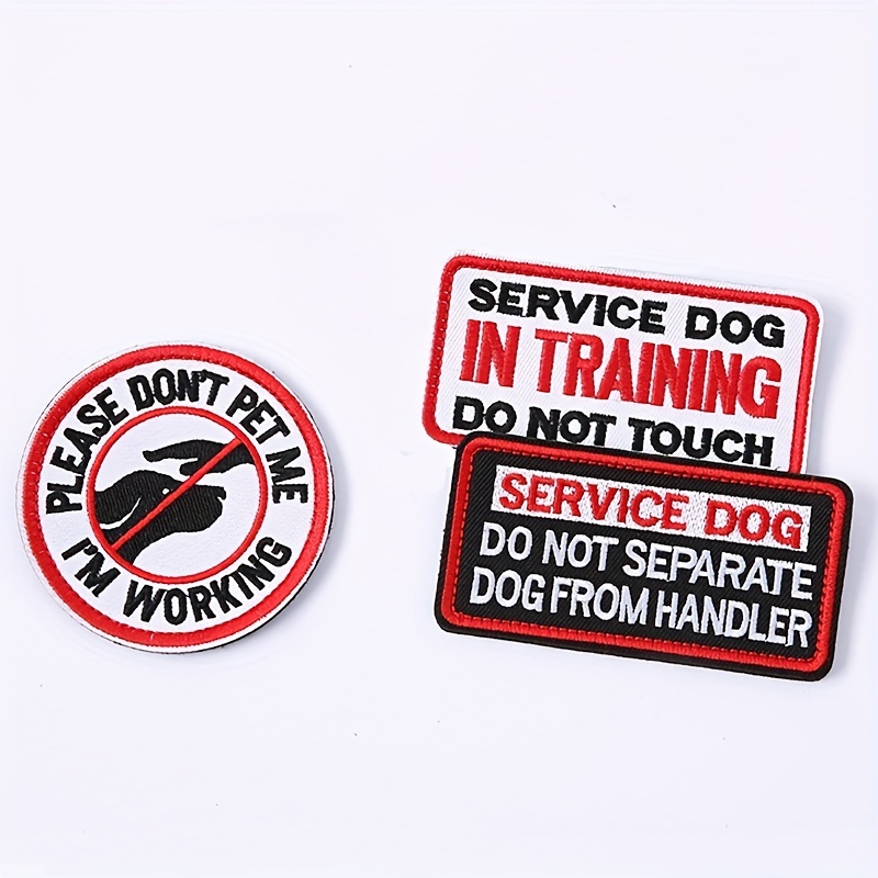 Service Dog Vest Embroidered 'working Dog Touch' Patch - Temu United Arab  Emirates