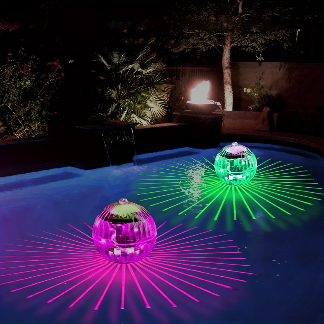 B/A Ballon de plage gonflable lumineux à LED flottant étanche avec