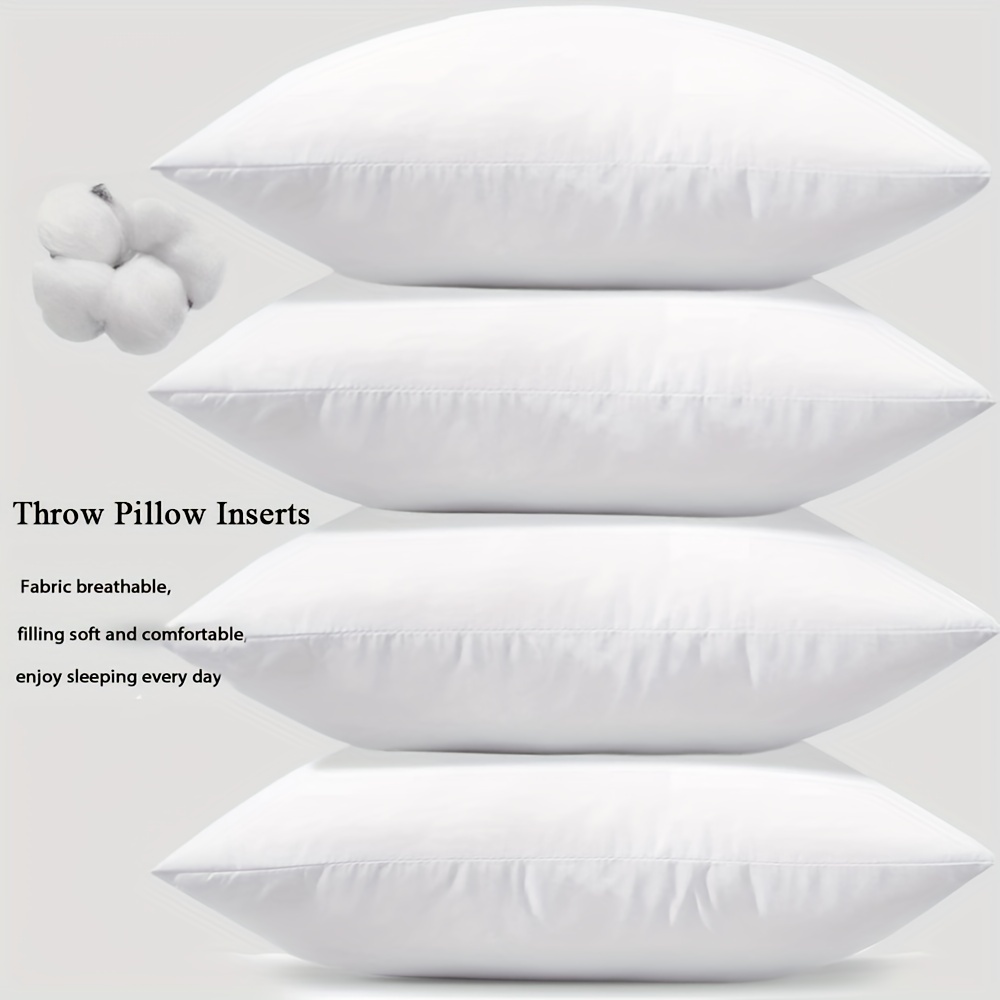 Throw Pillow Insert White Square Pillow Core For - Temu