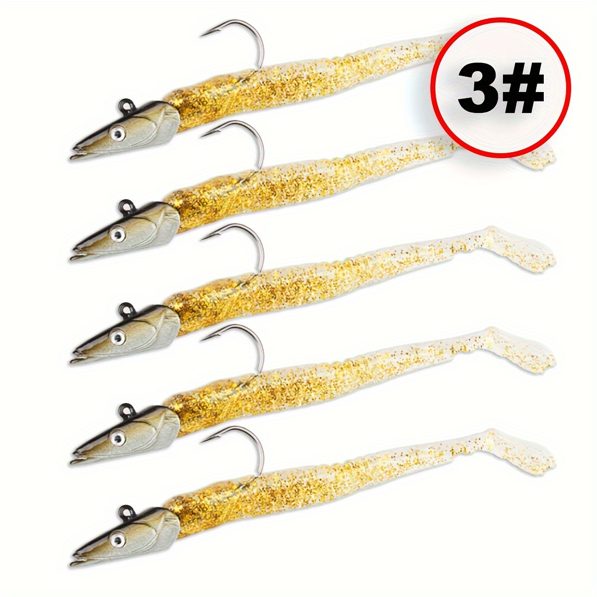 5Pcs Weighted Soft Jelly Rubber Hook Bait Fishing Lure Paddle Roach Perch  Pike