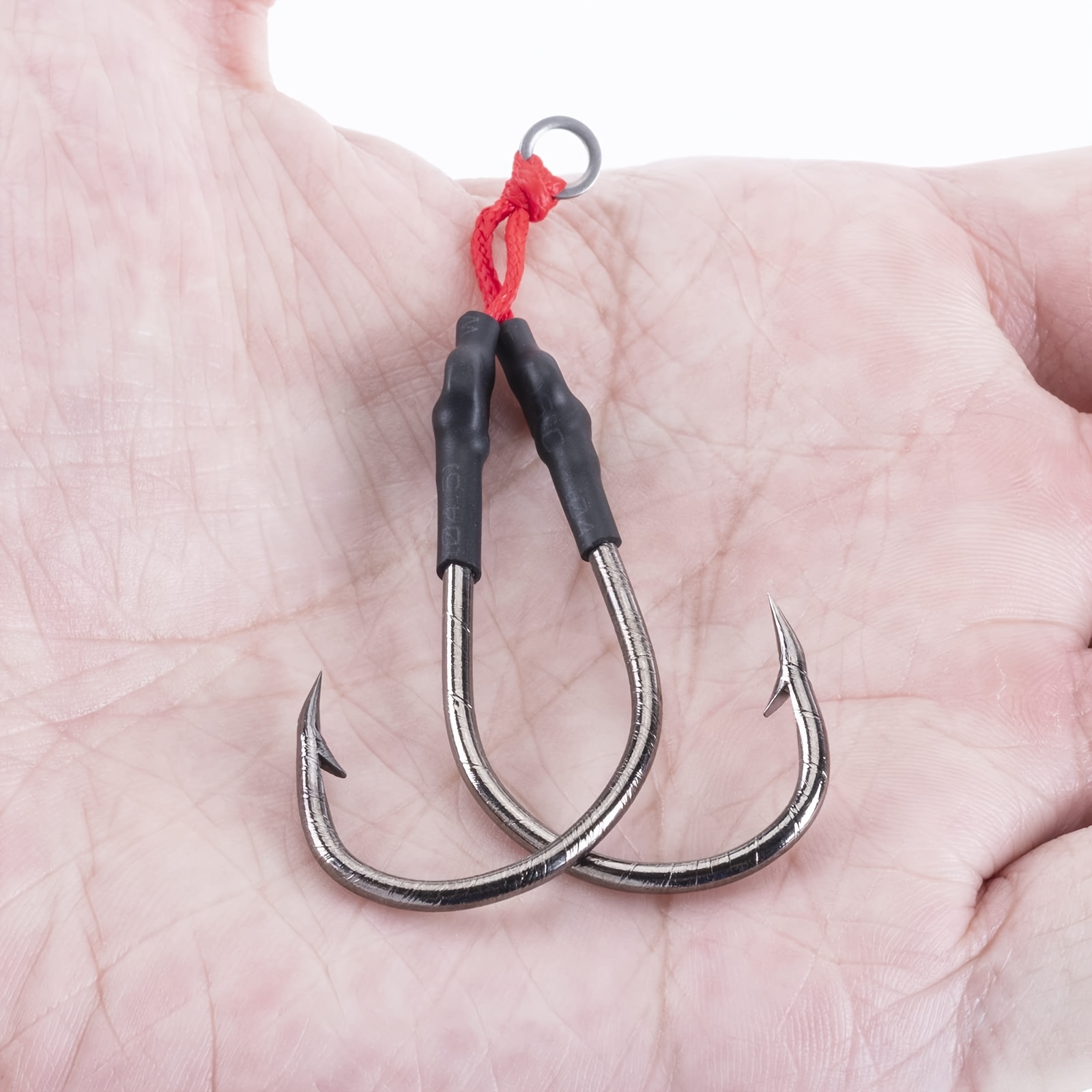 Jigging Double Fishing Assist Hooks High carbon Steel Hooks - Temu