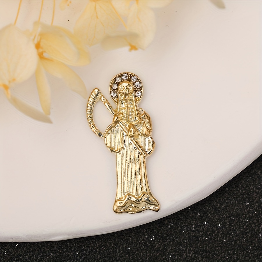 San Judas Nail Art Charm With Rhinestones san Judas Tadeo 3d