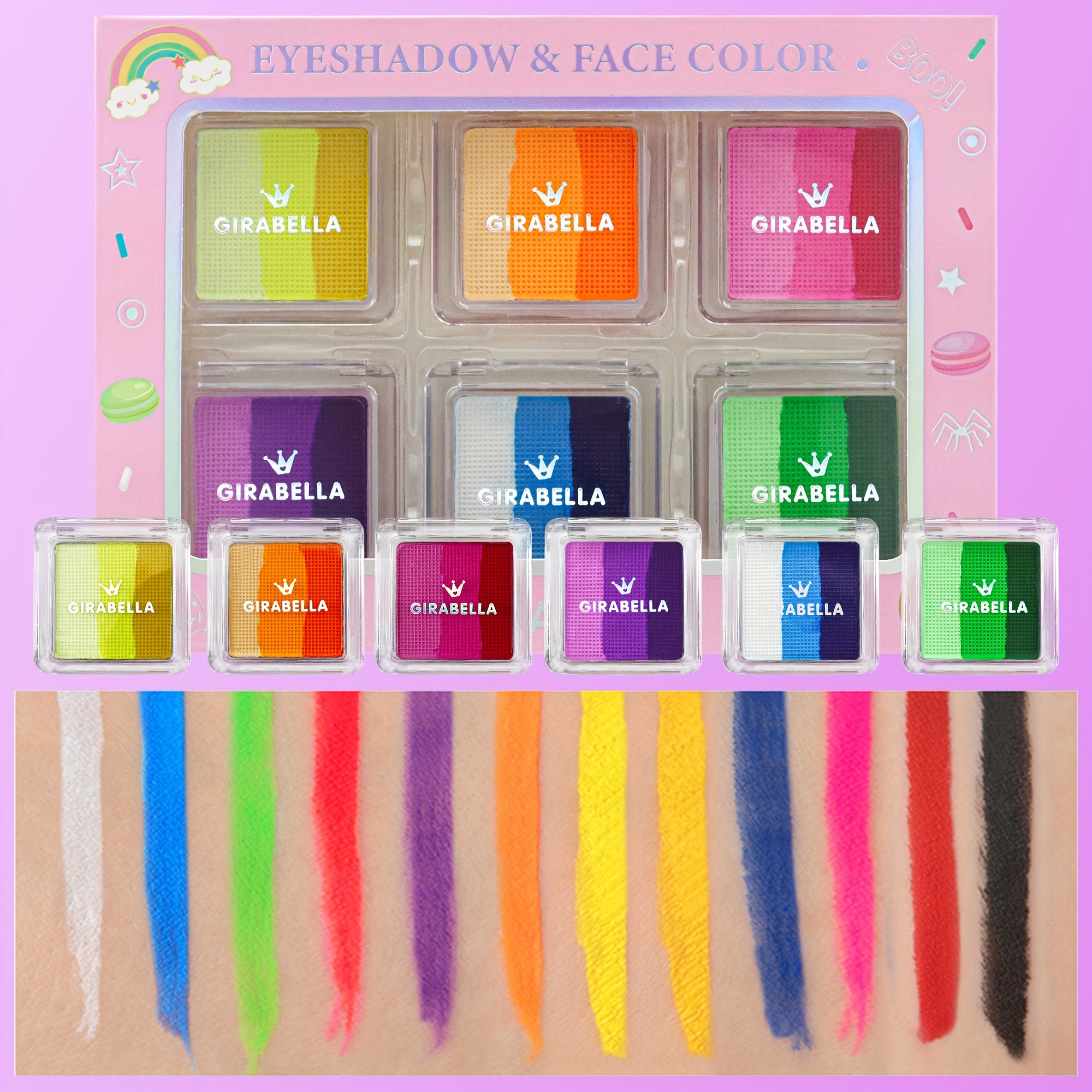 20 Colors Soluble Face Body Paint Kit Halloween Cosplay Parties Theater  Carnival Stage Art Painting Oil Makeup Cosmetic - AliExpress