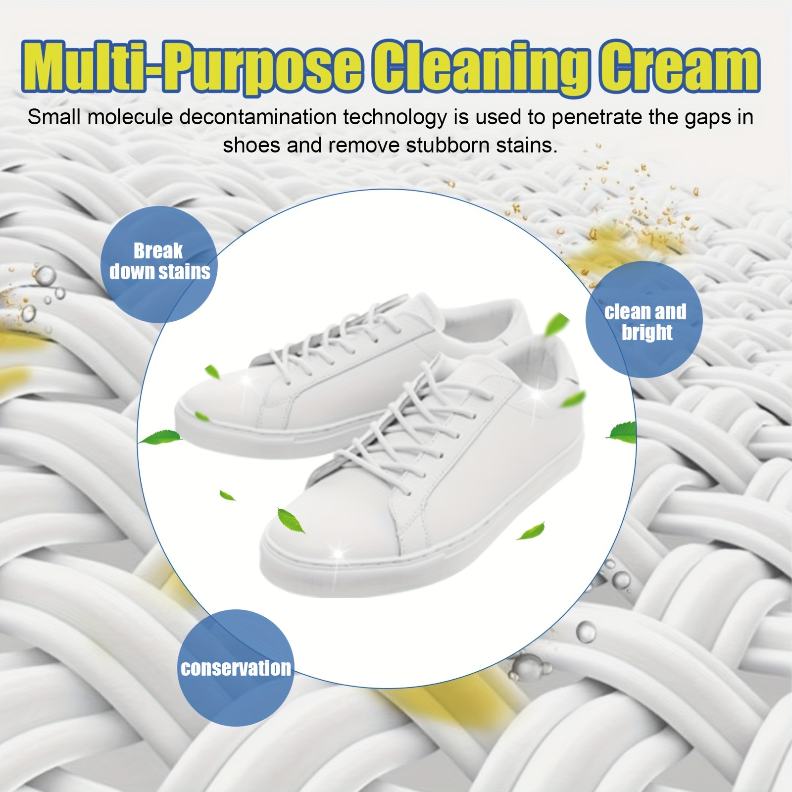 White Shoes Cleaning Cream Decontamination Disposable Brush - Temu