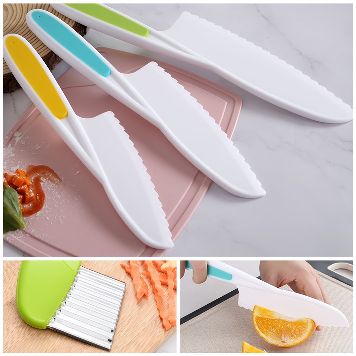Wooden Knife Set * Plastic Knife Set Includes Cute Pattern - Temu