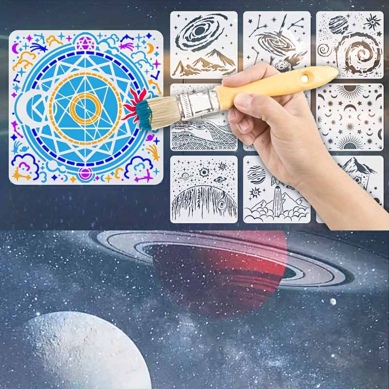 Moon Stencil, Galaxy, Celestial, Reusable Stencil, Craft, DIY, Pattern,  Paint