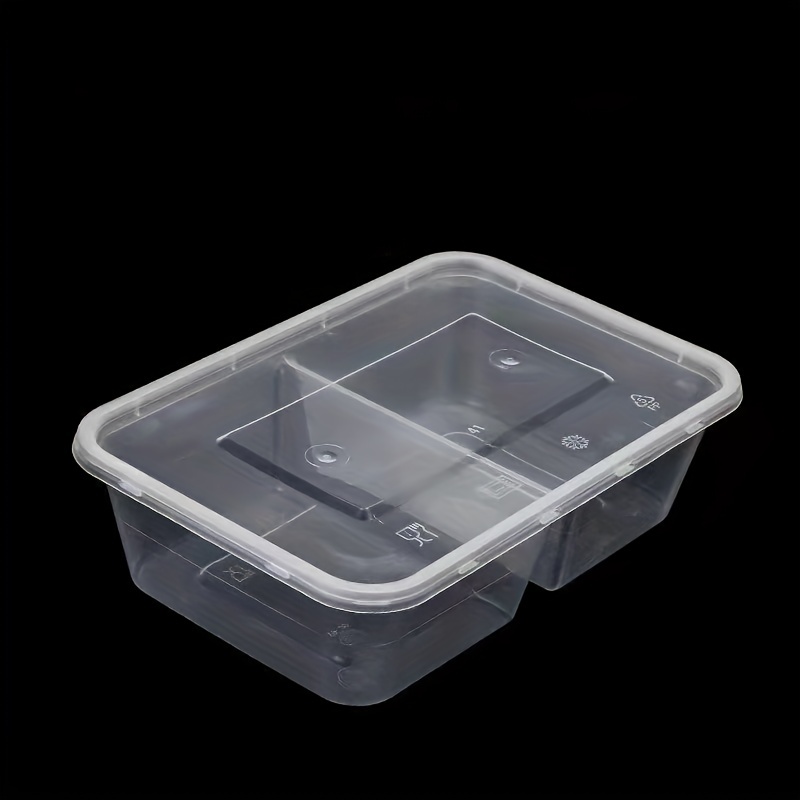 1pc Microwave-safe Transparent Plastic Lunch Box, Salad, Fruit