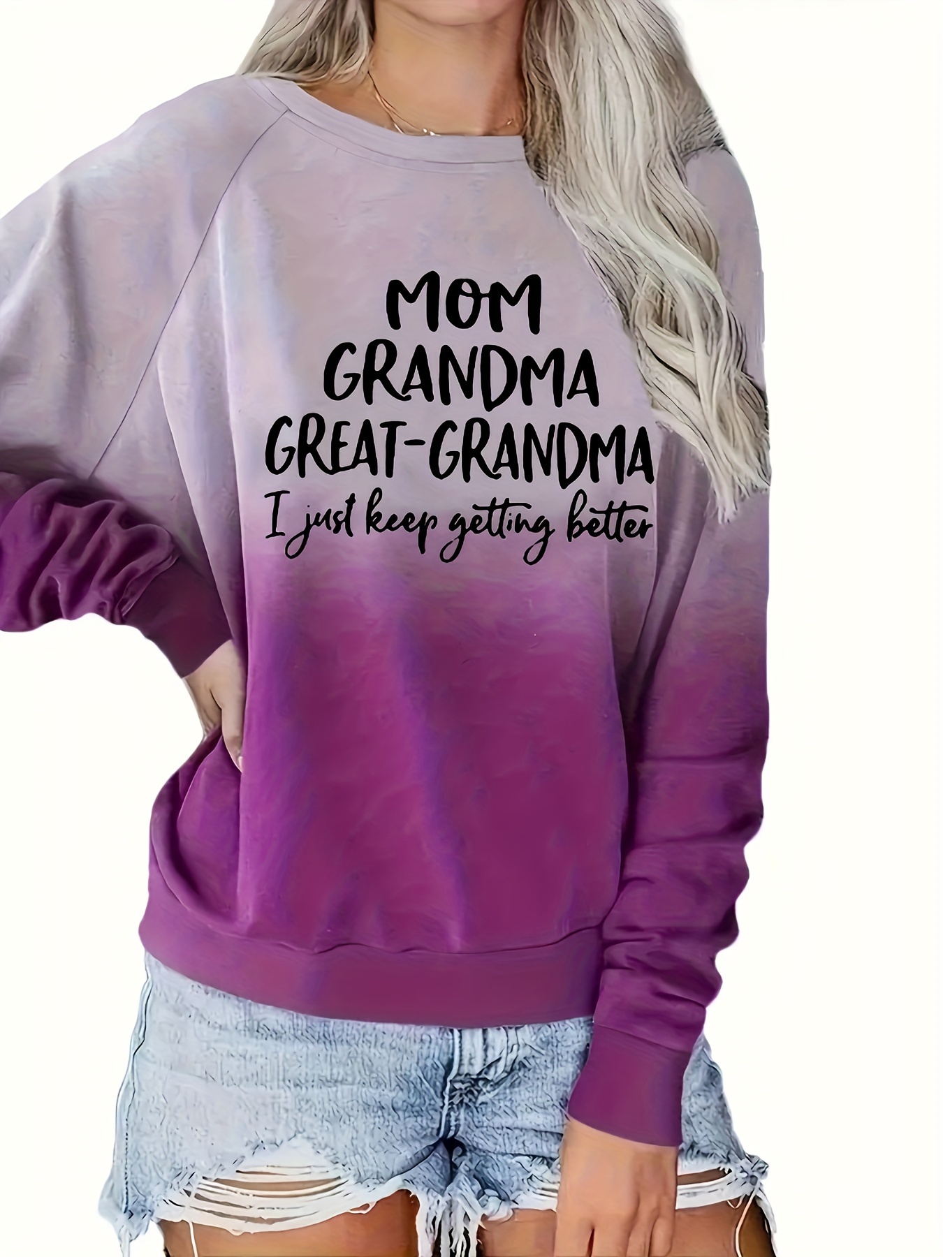 Purple cheap ombre sweatshirt