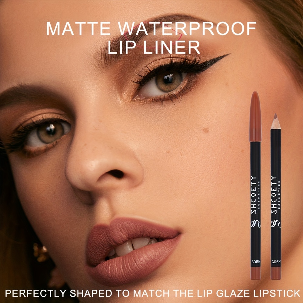 12-color Matte Lip Liner, Waterproof, Long-lasting And Non-fading Lip Liner, Non-stick Cup Not Easy To Take Off Makeup Valentine's Day Gifts